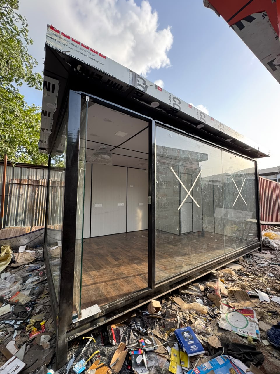 Luxury Glass Cabin Corner View
