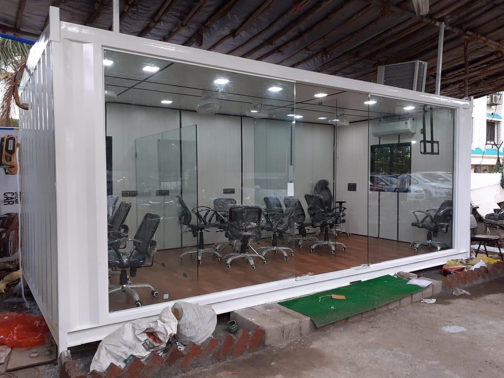 Modular Office Cabin Deployed at Construction Site